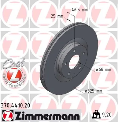 Brake Disc COAT Z 370.4410.20