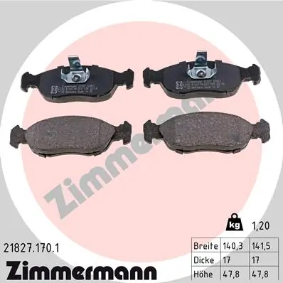 Brake Pad Set, disc brake 21827.170.1