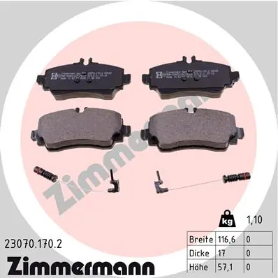 Brake Pad Set, disc brake 23070.170.2