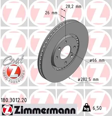 Brake Disc COAT Z 180.3012.20