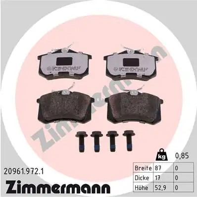 Brake Pad Set, disc brake rd:z 20961.972.1