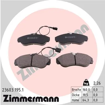 Brake Pad Set, disc brake 23603.195.1