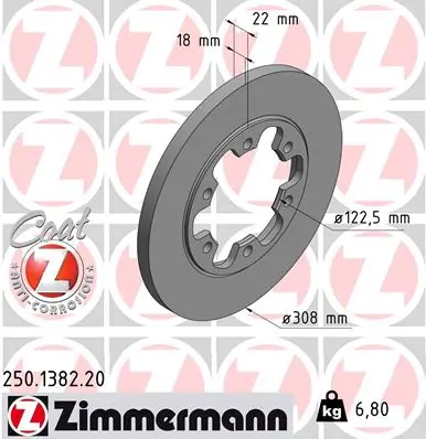 Brake Disc COAT Z 250.1382.20