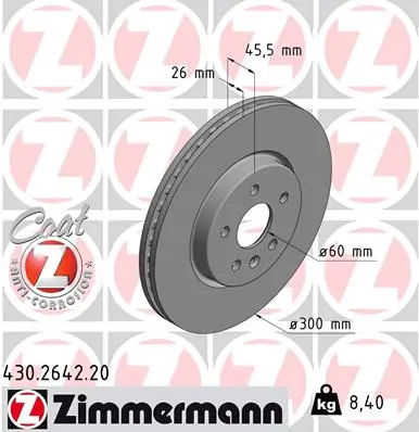 Brake Disc COAT Z 430.2642.20