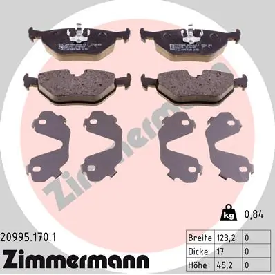 Brake Pad Set, disc brake 20995.170.1