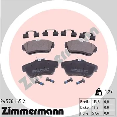 Brake Pad Set, disc brake 24578.165.2