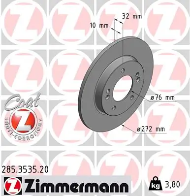Brake Disc COAT Z 285.3535.20