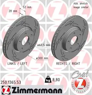 Brake Disc BLACK Z 250.1365.53