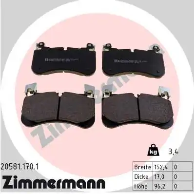 Brake Pad Set, disc brake 20581.170.1
