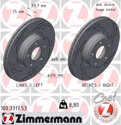 Brake Disc BLACK Z 100.3317.53