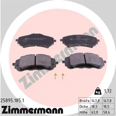 Brake Pad Set, disc brake 25895.185.1