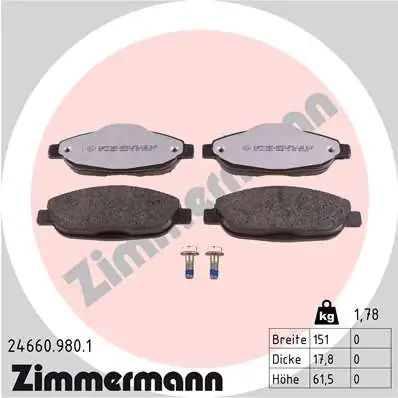 Brake Pad Set, disc brake rd:z 24660.980.1