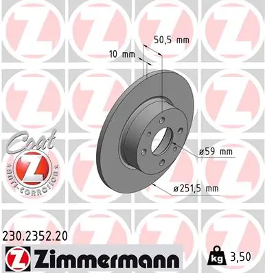 Brake Disc COAT Z 230.2352.20