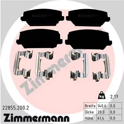 Brake Pad Set, disc brake 22855.200.2