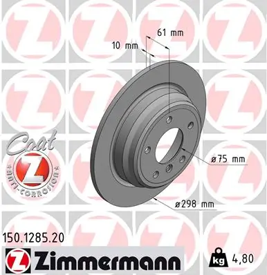 Brake Disc COAT Z 150.1285.20