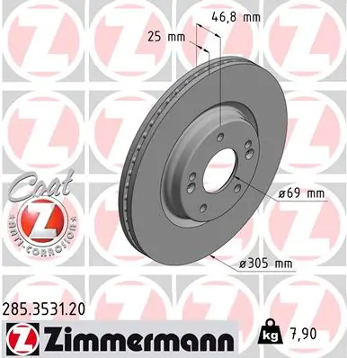 Brake Disc COAT Z 285.3531.20