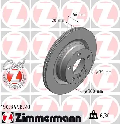 Brake Disc COAT Z 150.3498.20