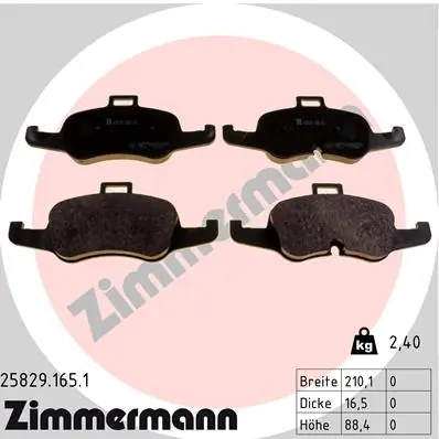 Brake Pad Set, disc brake 25829.165.1