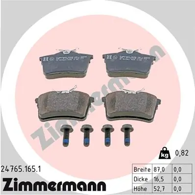 Brake Pad Set, disc brake 24765.165.1