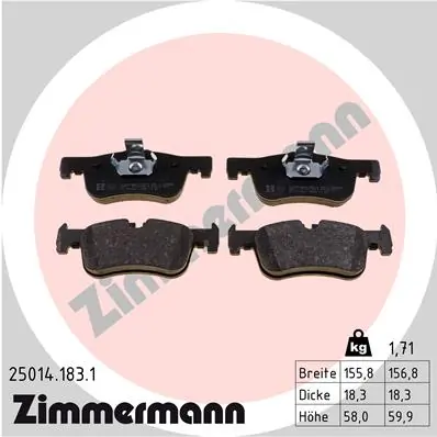 Brake Pad Set, disc brake 25014.183.1