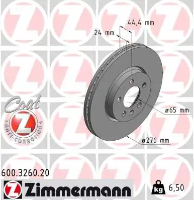 Brake Disc COAT Z 600.3260.20