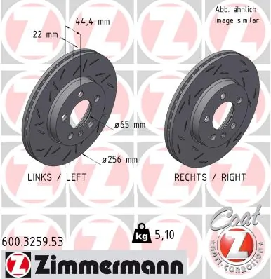 Brake Disc BLACK Z 600.3259.53