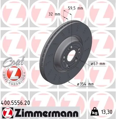 Brake Disc COAT Z 400.5556.20