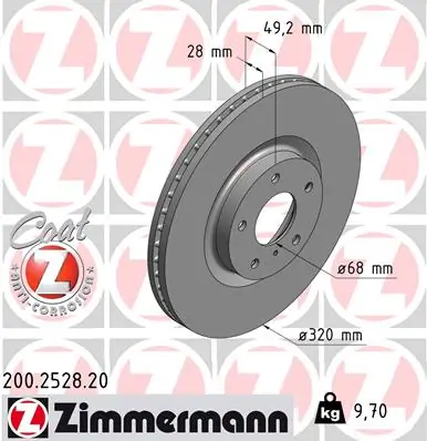 Brake Disc COAT Z 200.2528.20