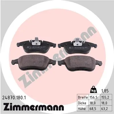 Brake Pad Set, disc brake 24870.180.1