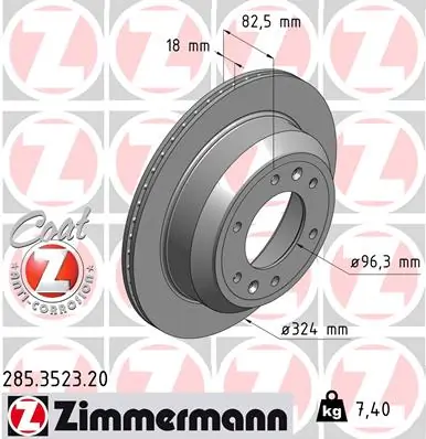 Brake Disc COAT Z 285.3523.20
