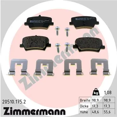Brake Pad Set, disc brake 20510.175.2
