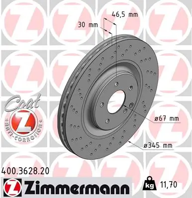 Brake Disc COAT Z 400.3628.20