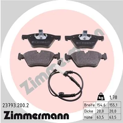 Brake Pad Set, disc brake 23793.200.2