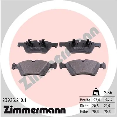 Brake Pad Set, disc brake 23925.210.1