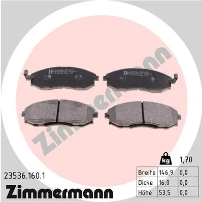 Brake Pad Set, disc brake 23536.160.1