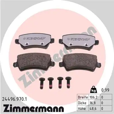 Brake Pad Set, disc brake rd:z 24496.970.1
