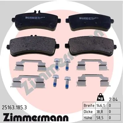 Brake Pad Set, disc brake 25163.185.3