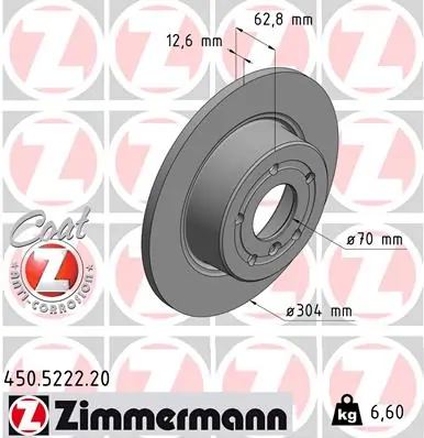 Brake Disc COAT Z 450.5222.20