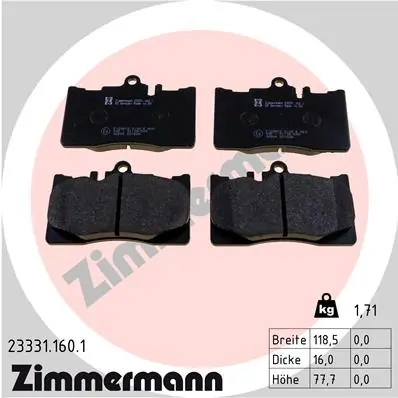 Brake Pad Set, disc brake 23331.160.1