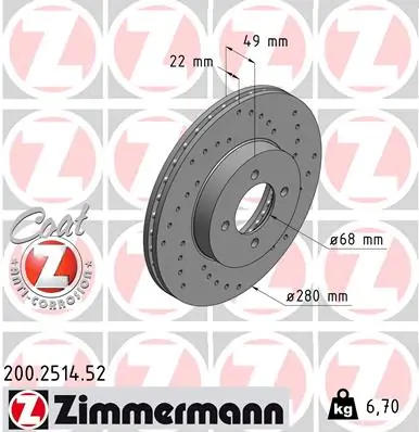 Brake Disc SPORT BRAKE DISC Z 200.2514.52