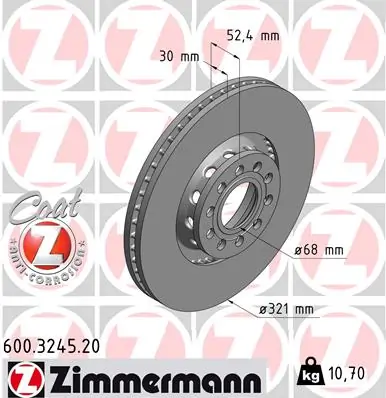 Brake Disc COAT Z 600.3245.20