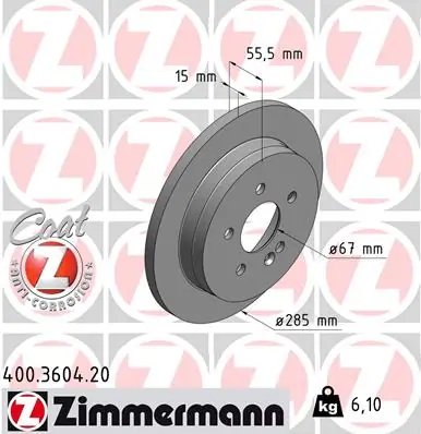 Brake Disc COAT Z 400.3604.20