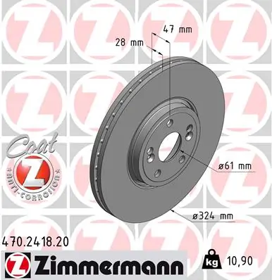Brake Disc COAT Z 470.2418.20