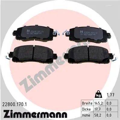 Brake Pad Set, disc brake 22800.170.1