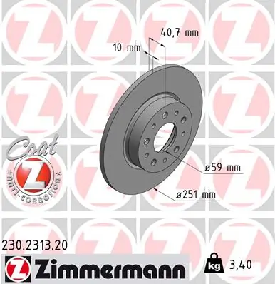 Brake Disc COAT Z 230.2313.20