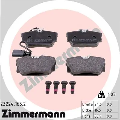 Brake Pad Set, disc brake 23224.165.2