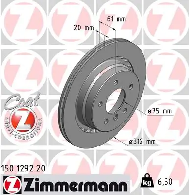 Brake Disc COAT Z 150.1292.20