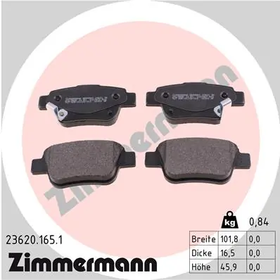Brake Pad Set, disc brake 23620.165.1
