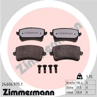 Brake Pad Set, disc brake rd:z 24606.975.1
