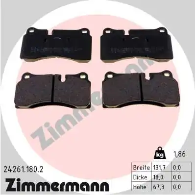 Brake Pad Set, disc brake 24261.180.2